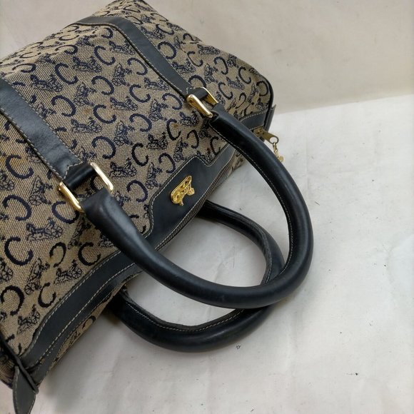 CELINE Hand Bag Navy Blue Canvas 1009719 - Picture 6 of 9